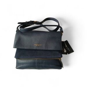 Tignanello Navy Leather Crossbody Bag NWT